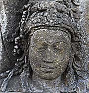 A Face Relief in Borobodur by Asienreisender